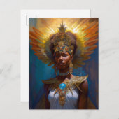 Carte Postale Queen Goddess Imaginaire Art (Devant / Derrière)