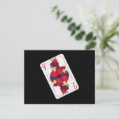 Carte Postale Queen Hearts Playing Cards Casino Poker Game Gift (Debout devant)