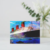 CARTE POSTALE QUEEN MARY 2 (Debout devant)