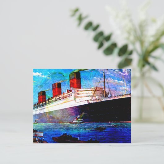 CARTE POSTALE QUEEN MARY 2 (Debout devant)