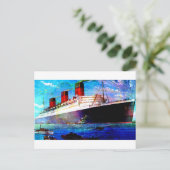 CARTE POSTALE QUEEN MARY 2 (Debout devant)