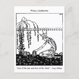 Carte Postale Queen Mother Dilemma dans le jardin Art Nouveau