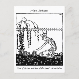 Carte Postale Queen Mother Dilemma dans le jardin Art Nouveau