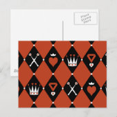 Carte Postale Queen of Hearts Royal Motifs (Devant / Derrière)