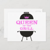 Carte Postale Queen Of The Grill, Couronne Rose (Devant / Derrière)