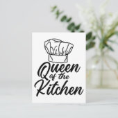 Carte Postale Queen Of The Kitchen Cooking Lover Funny Chef (Debout devant)