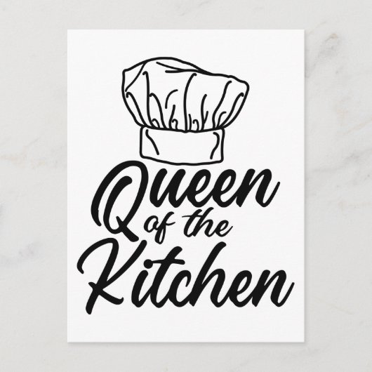 Carte Postale Queen Of The Kitchen Cooking Lover Funny Chef (Devant)
