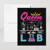 Carte Postale Queen of the Lab Scientist Chemist Women (Devant / Derrière)