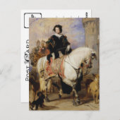 Carte Postale Queen Victoria à cheval vers 1837 (Devant / Derrière)