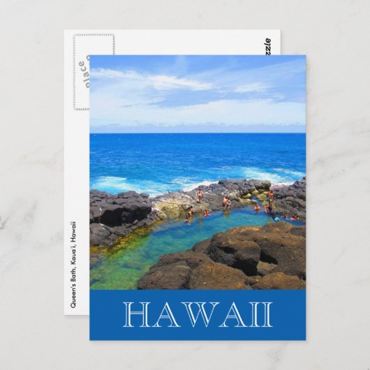Carte Postale queens bath hawaii (Devant / Derrière)