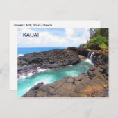Carte Postale Queen's Bath, Kauai, Hawaii Postcard (Devant / Derrière)