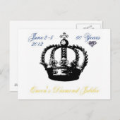 Carte postale Queens Diamond Jubilee 2012 (Devant / Derrière)