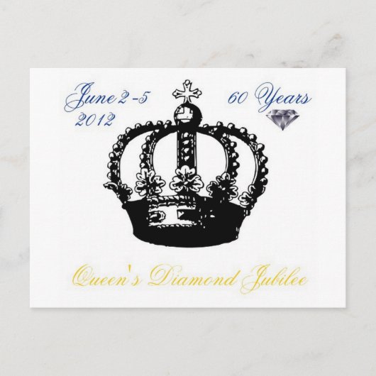 Carte postale Queens Diamond Jubilee 2012 (Devant)