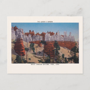 Carte Postale Queen's Garden Bryce Canyon National Park Vintage