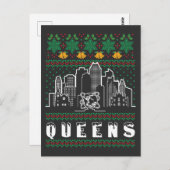 Carte Postale Queens New York Mauvais Noël (Devant / Derrière)