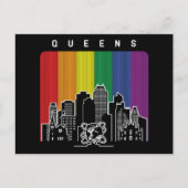 Carte Postale Queens New York Rainbow Flag LGBT Pride (Devant)