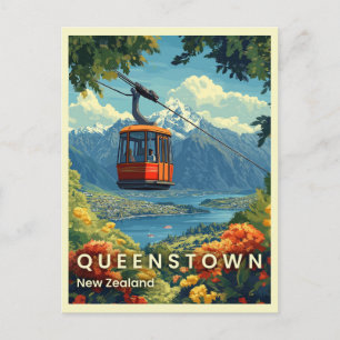 Carte Postale Queenstown, Nouvelle-Zélande Superbes vues sur la 