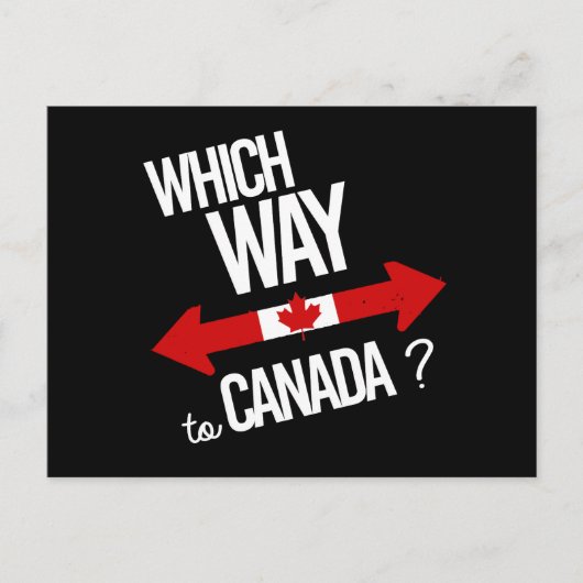 Carte Postale Quel chemin pour le Canada — blanc - - (Devant)