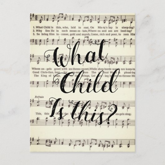 Carte Postale Quel enfant est-ce là ? (Devant)