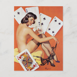 Carte Postale Quel marché - Gil Elvgren Vintage Pin up girl