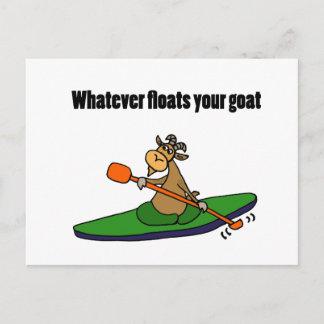 Carte Postale Quel que soit ce qui flotte votre chèvre Kayaking