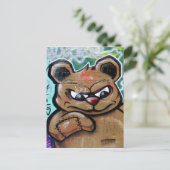 Carte Postale quel teddy en colère (Debout devant)