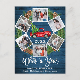 Carte Postale Quelle année Noël Camion de ferme rouge 6 Photo