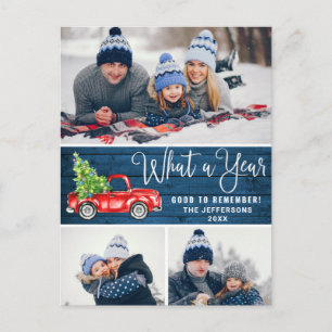 Carte Postale Quelle année Noël Camion de la ferme rouge 3 Photo