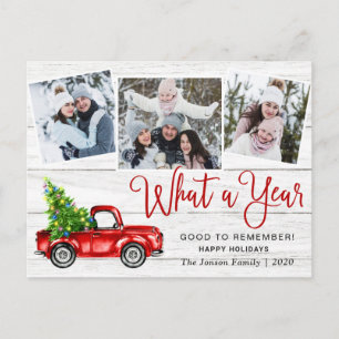Carte Postale Quelle année Noël Camion de la ferme rouge 3 Photo