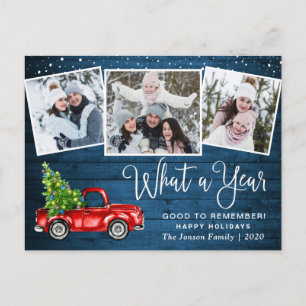 Carte Postale Quelle année Noël Camion de la ferme rouge 3 Photo