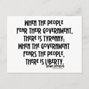 Carte Postale Quelle est tyrannie… ?