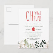 Carte Postale Quelle joie ! Invitation de fête botanique de vaca (Devant / Derrière)