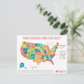 Carte Postale Quelle Nourriture Déteste Votre État ? (Debout devant)