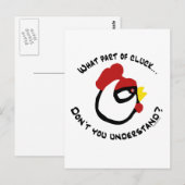 Carte Postale Quelle partie de Cluck... (Devant / Derrière)