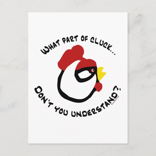 Carte Postale Quelle partie de Cluck... (Devant)