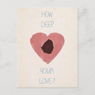 Carte Postale quelle profondeur est votre amour