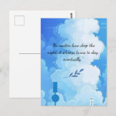 Carte Postale "Quelle que soit la profondeur de la nuit" - Inspi (Devant / Derrière)