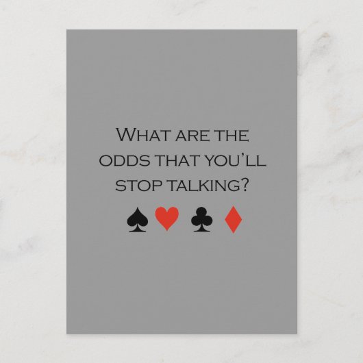 Carte Postale Quelles sont les chances que vous arrêtiez de parl (Devant)