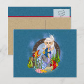 Carte Postale Quelque chose de Fishy Mermaid Pixel Art (Devant / Derrière)