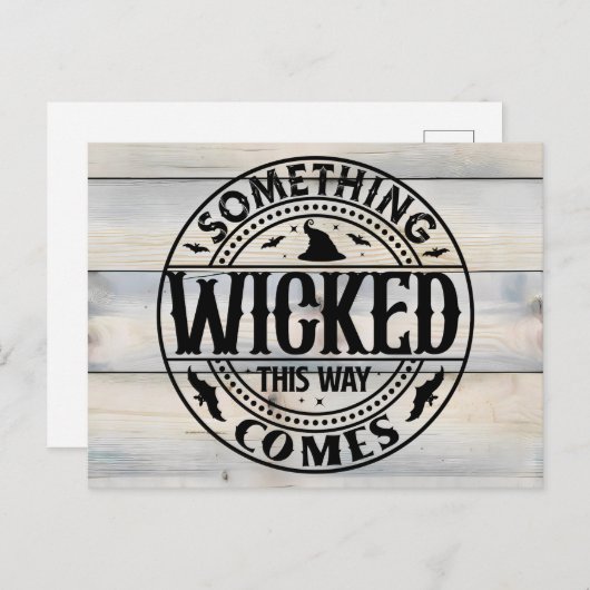 Carte Postale Quelque Chose De Mal De Cette Façon Arrive (Devant / Derrière)