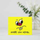 Carte Postale Quelque Chose De Stineux Visage Grumpy (Debout devant)