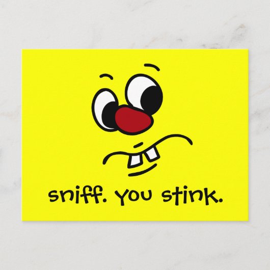 Carte Postale Quelque Chose De Stineux Visage Grumpy (Devant)