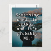 Carte Postale Quelque Chose Doit Changer De Devis (Devant / Derrière)