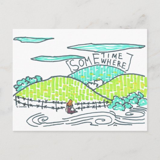 Carte Postale Quelque part / Parfois (Devant)