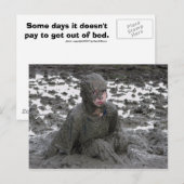 Carte Postale Quelques jours il ne paye pas pour sortir du lit (Devant / Derrière)