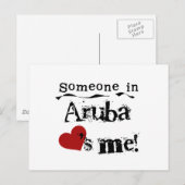 Carte Postale Quelqu'Un À Aruba M'Aime (Devant / Derrière)