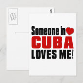CARTE POSTALE QUELQU'UN À CUBA M'AIME ! (Devant / Derrière)