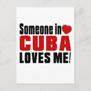 CARTE POSTALE QUELQU'UN À CUBA M'AIME !