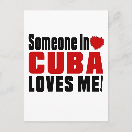 CARTE POSTALE QUELQU'UN À CUBA M'AIME ! (Devant)