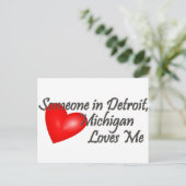 Carte Postale Quelqu'un à Detroit m'aime (Debout devant)
